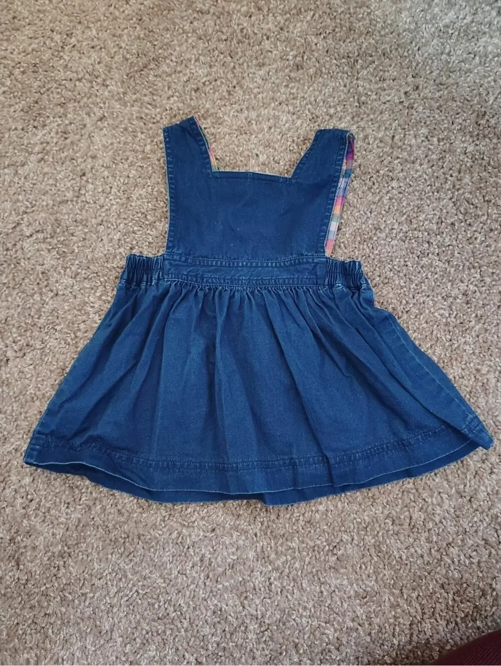 Baby Girl Dress I.N.C. 100% Cotton 12 Mo Denim dress seveless multicolor